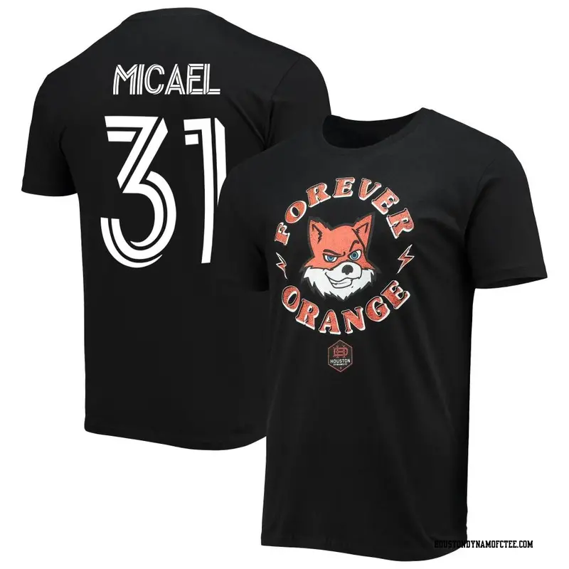 Men's Houston Dynamo FC ＃31 Micael Black Name & Number Mascot T-Shirt