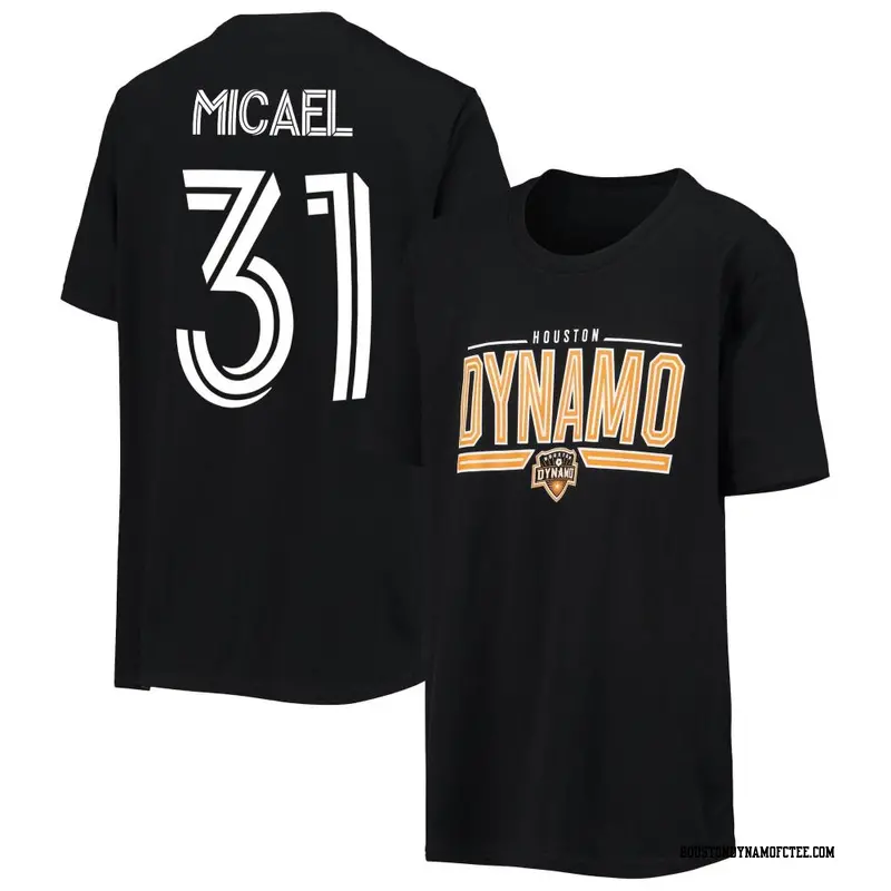 Men's Houston Dynamo FC ＃31 Micael Black Name & Number On To The Win T-Shirt
