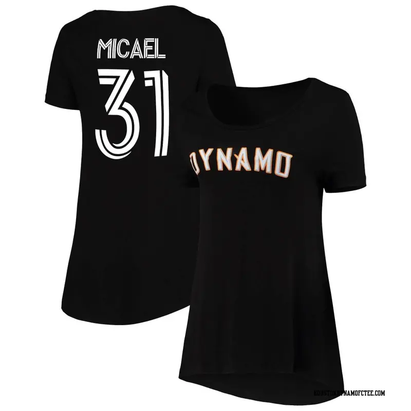 Women's Houston Dynamo FC ＃31 Micael Black Name & Number Over Everything T-Shirt