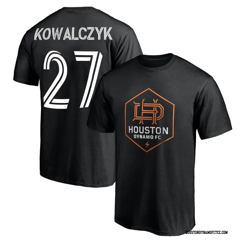 Youth Houston Dynamo FC ＃27 Sebastian Kowalczyk Black Name & Number Icon T-Shirt