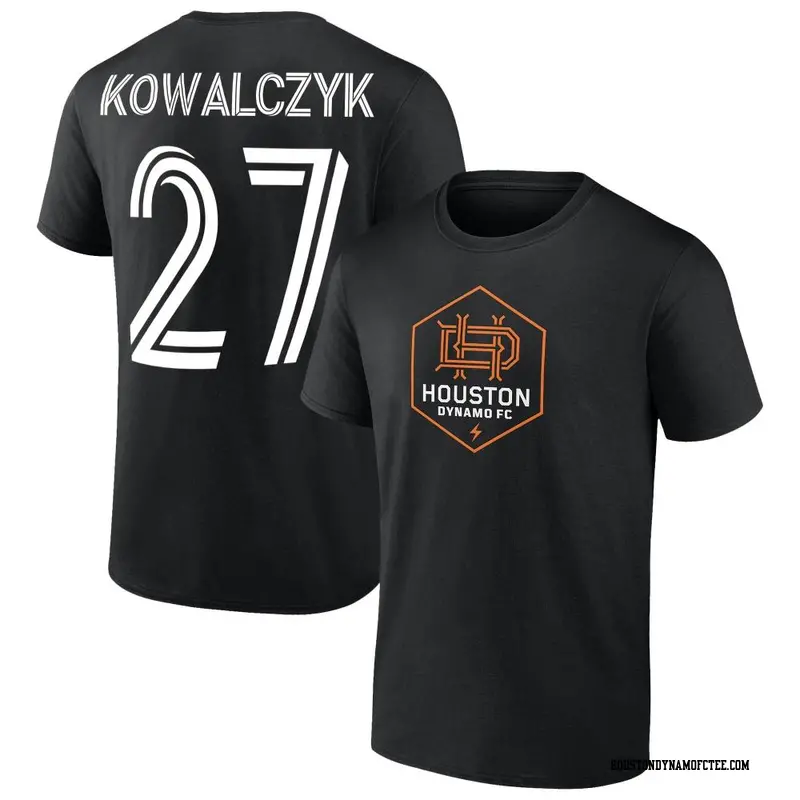 Youth Houston Dynamo FC ＃27 Sebastian Kowalczyk Black Name & Number T-Shirt