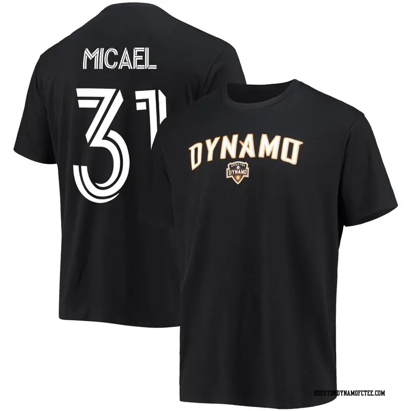 Youth Houston Dynamo FC ＃31 Micael Black Name & Number Iconic Series Sweep T-Shirt