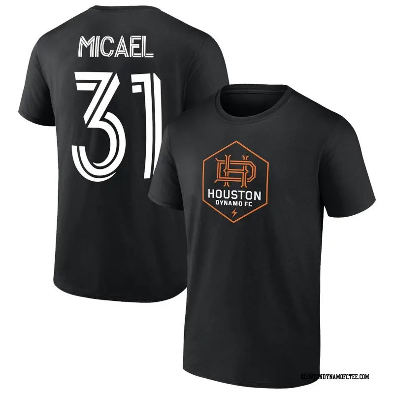 Youth Houston Dynamo FC ＃31 Micael Black Name & Number T-Shirt