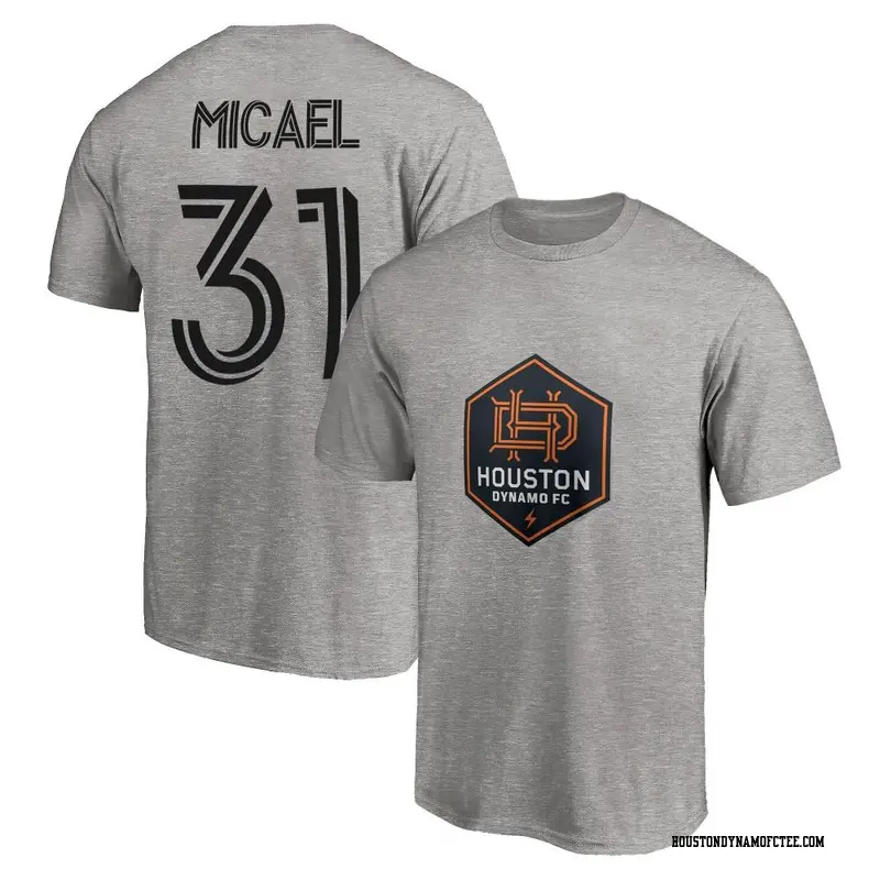 Youth Houston Dynamo FC ＃31 Micael Gray Heather Name & Number T-Shirt
