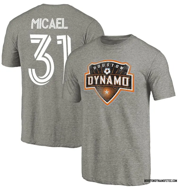 Youth Houston Dynamo FC ＃31 Micael Gray Name & Number Distressed Primary T-Shirt