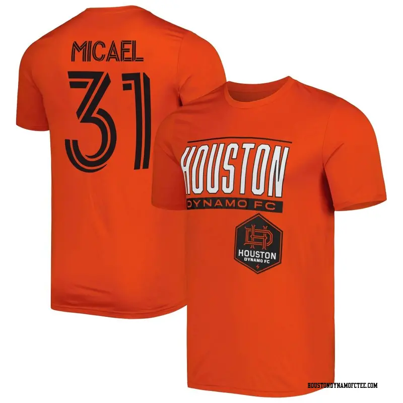Youth Houston Dynamo FC ＃31 Micael Orange Name & Number Club Performance T-Shirt
